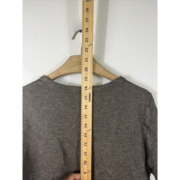 AKRIS Women’s T Shirt Size 12 Brown Cropped Short Sleeve Top Space Dye - Picture 5 of 6